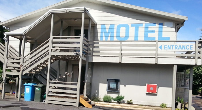 two-level motel complex